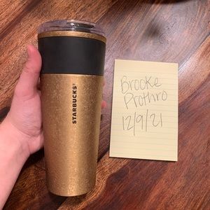Starbucks gold foiled tumbler